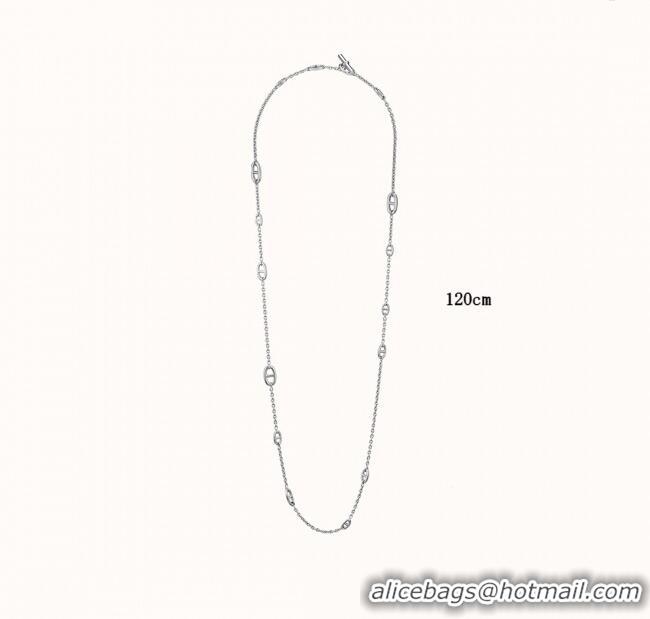 Top Grade Hermes Farandole Necklace 120cm H1615 Silver 2025