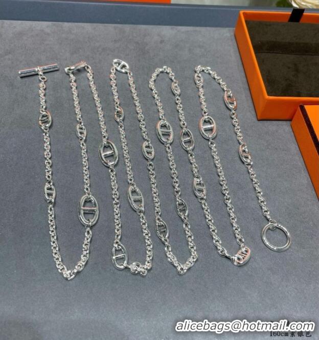Grade Quality Hermes Farandole Necklace 160cm H1616 Silver 2025