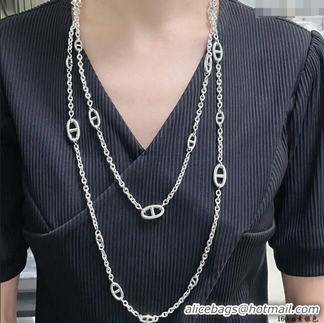 Grade Quality Hermes Farandole Necklace 160cm H1616 Silver 2025