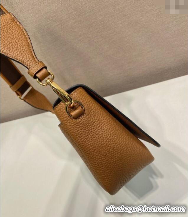 Pretty Style Prada Leather shoulder bag 1BD314 Brown 2025
