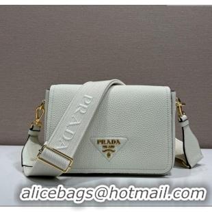 Buy Discount Prada Leather shoulder bag 1BD314 White 2025