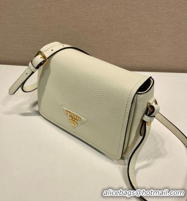 Buy Discount Prada Leather shoulder bag 1BD314 White 2025