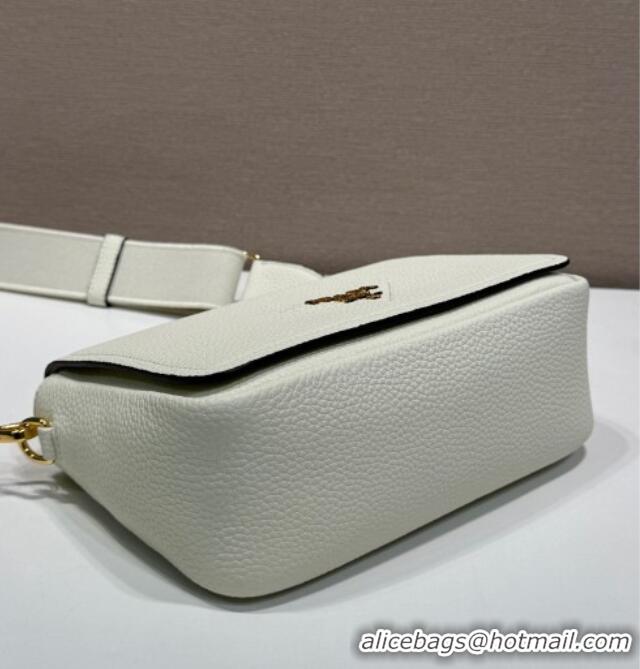 Buy Discount Prada Leather shoulder bag 1BD314 White 2025
