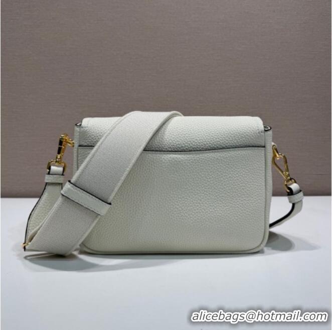 Buy Discount Prada Leather shoulder bag 1BD314 White 2025