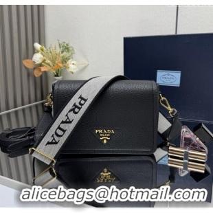 Grade Quality Prada Leather shoulder bag 1BD314 Black 2025