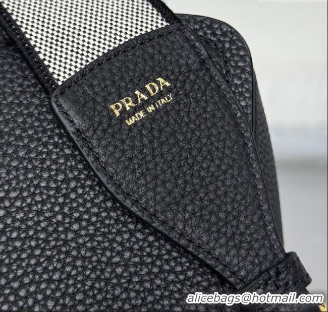 Grade Quality Prada Leather shoulder bag 1BD314 Black 2025