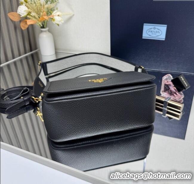 Grade Quality Prada Leather shoulder bag 1BD314 Black 2025