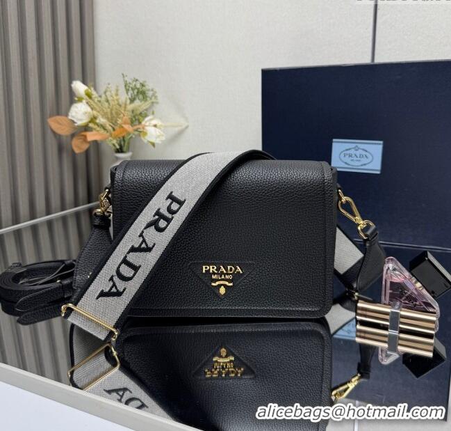 Grade Quality Prada Leather shoulder bag 1BD314 Black 2025