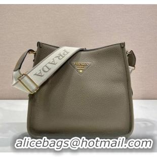 Super Quality Prada Medium leather bag 1BC073 Clay Grey 2025
