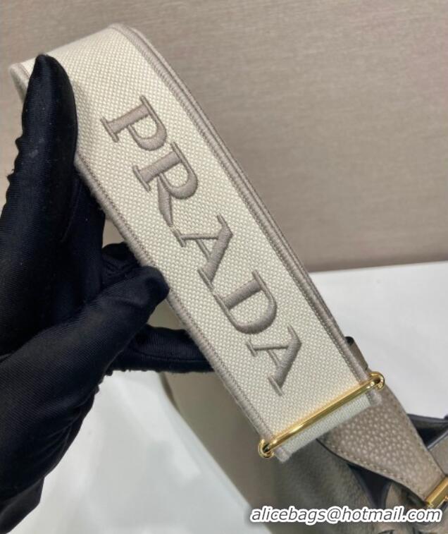 Super Quality Prada Medium leather bag 1BC073 Clay Grey 2025