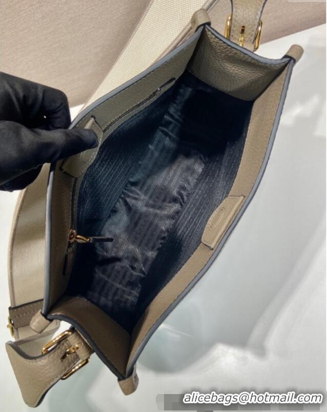 Super Quality Prada Medium leather bag 1BC073 Clay Grey 2025