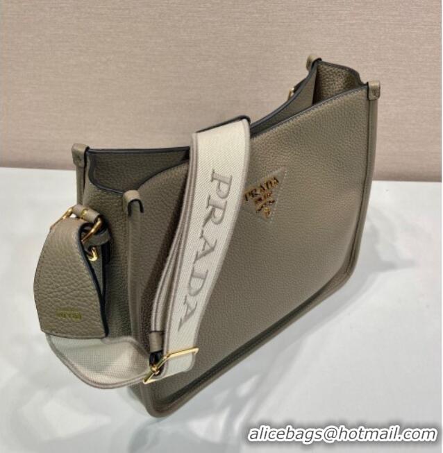 Super Quality Prada Medium leather bag 1BC073 Clay Grey 2025