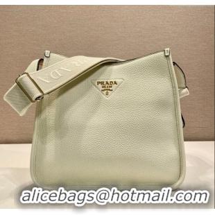 Famous Brand Prada Medium leather bag 1BC073 White 2025