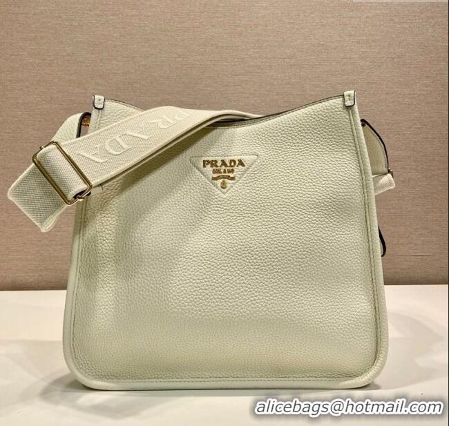 Famous Brand Prada Medium leather bag 1BC073 White 2025