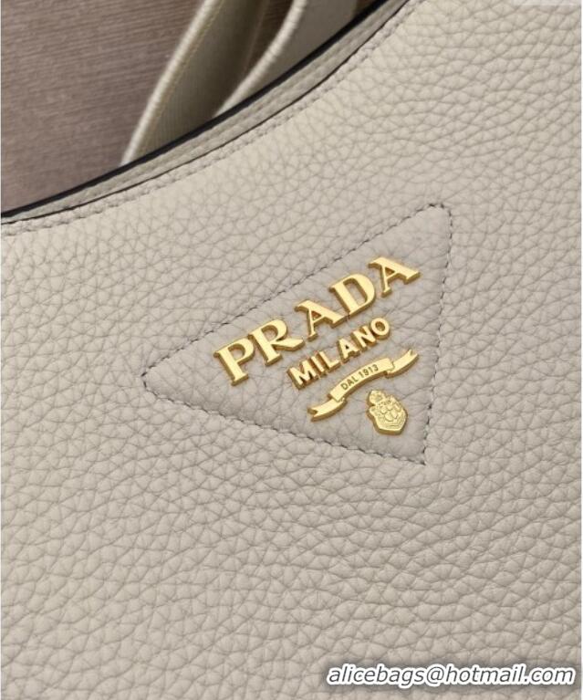 Famous Brand Prada Medium leather bag 1BC073 White 2025