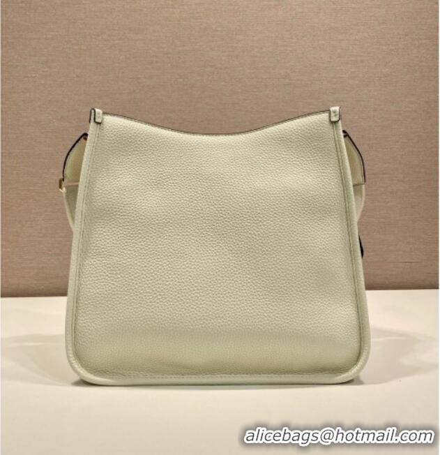 Famous Brand Prada Medium leather bag 1BC073 White 2025
