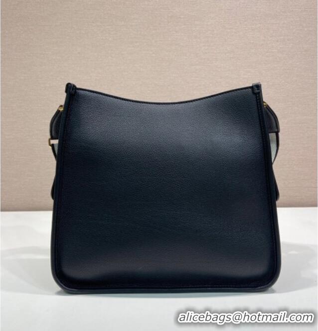 Big Discount Prada Medium leather bag 1BC073 Black 2025