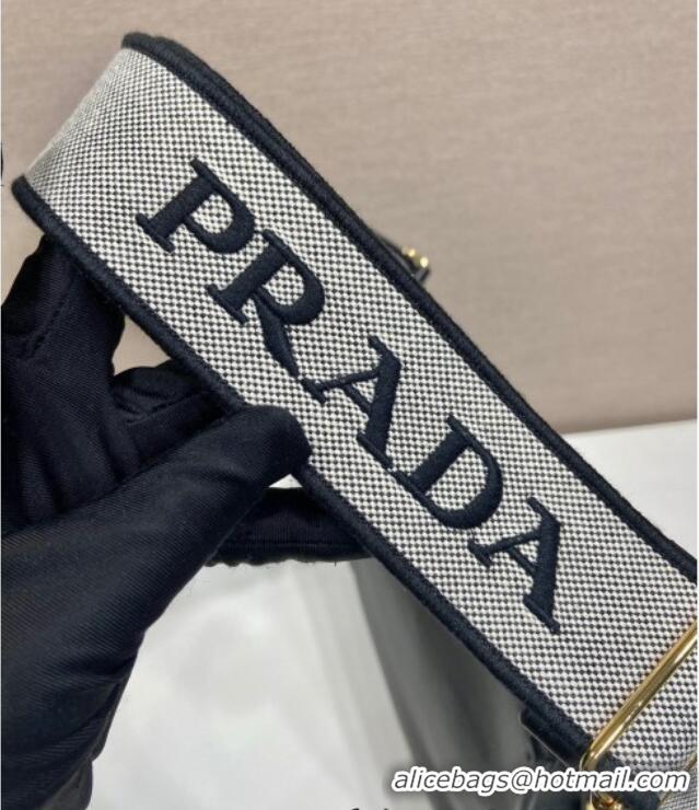 Big Discount Prada Medium leather bag 1BC073 Black 2025