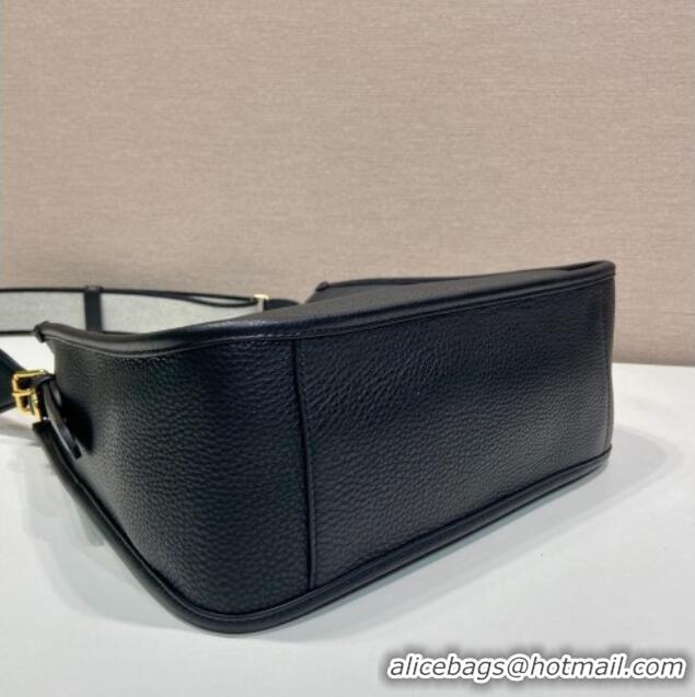 Big Discount Prada Medium leather bag 1BC073 Black 2025