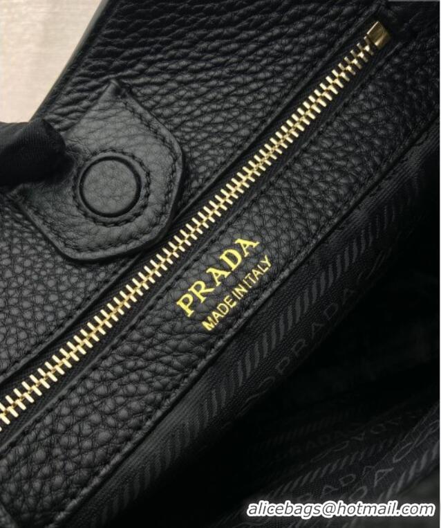 Big Discount Prada Medium leather bag 1BC073 Black 2025