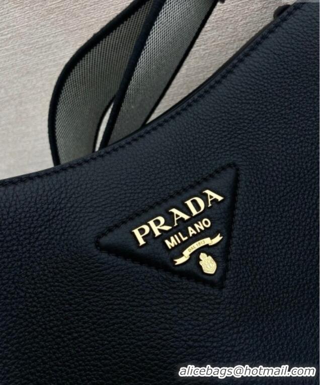 Big Discount Prada Medium leather bag 1BC073 Black 2025