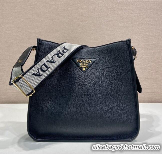 Big Discount Prada Medium leather bag 1BC073 Black 2025
