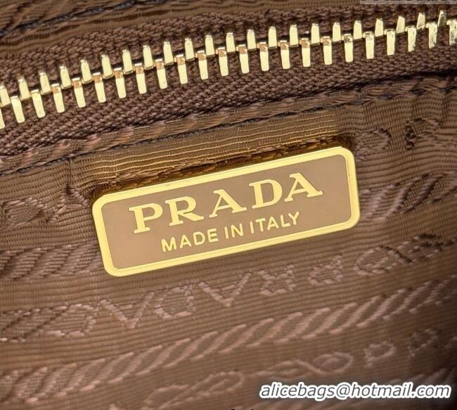 Grade Design Prada Re-Edition 2005 Re-Nylon and Saffiano hobo mini bag 1N204M Brandy Brown 2025