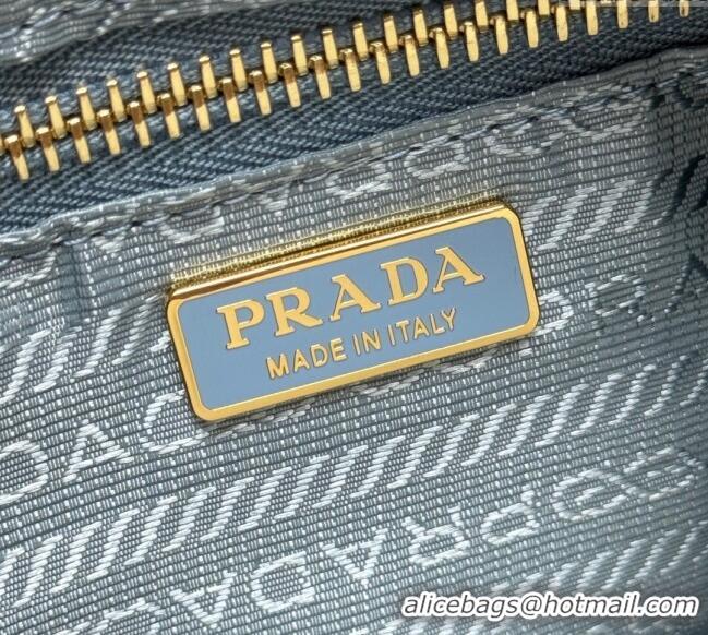 Grade Design Prada Re-Edition 2005 Re-Nylon and Saffiano hobo mini bag 1N204M Pale Blue 2025