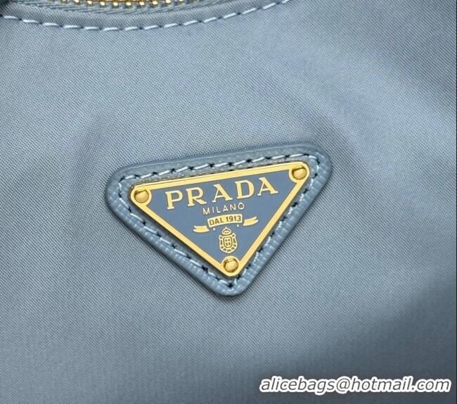Grade Design Prada Re-Edition 2005 Re-Nylon and Saffiano hobo mini bag 1N204M Pale Blue 2025