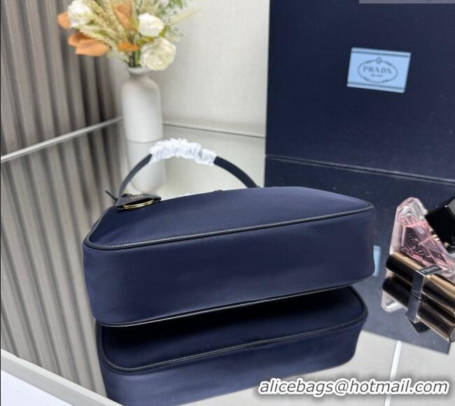 Top Quality Prada Re-Edition 2005 Re-Nylon and Saffiano hobo mini bag 1N204M Balticlue Blue 2025