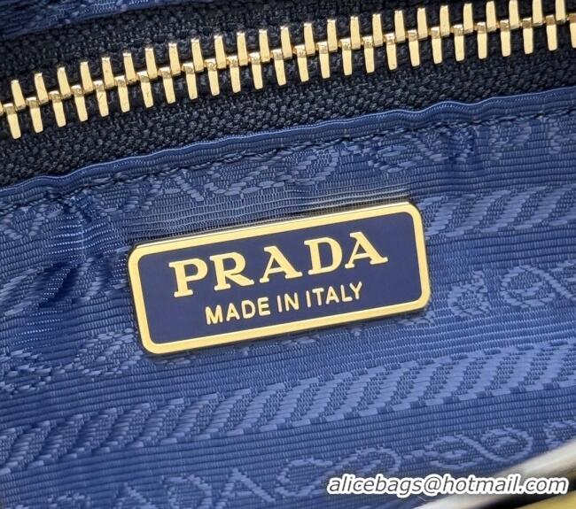 Top Quality Prada Re-Edition 2005 Re-Nylon and Saffiano hobo mini bag 1N204M Balticlue Blue 2025