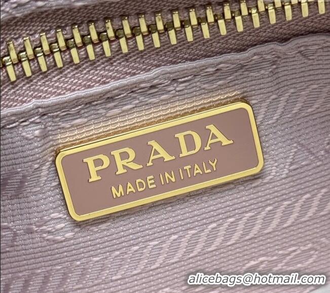 Famous Brand Prada Re-Edition 2005 Re-Nylon and Saffiano hobo mini bag 1N204M Alabaster Pink 2025
