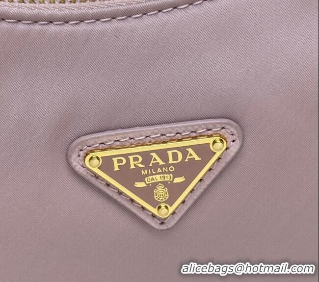 Famous Brand Prada Re-Edition 2005 Re-Nylon and Saffiano hobo mini bag 1N204M Alabaster Pink 2025
