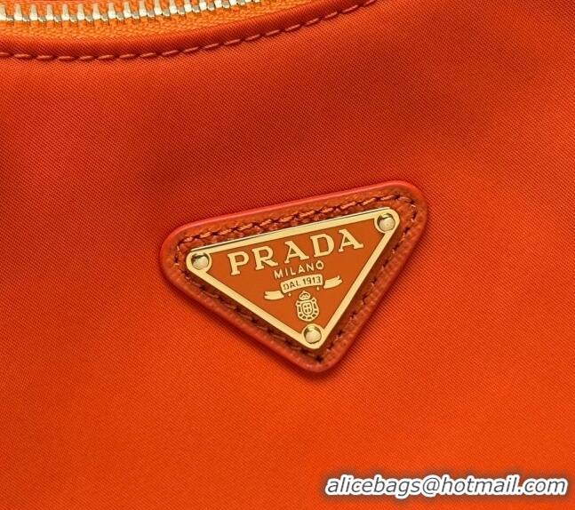 Best Price Prada Re-Edition 2005 Re-Nylon and Saffiano hobo mini bag 1N204M Orange 2025