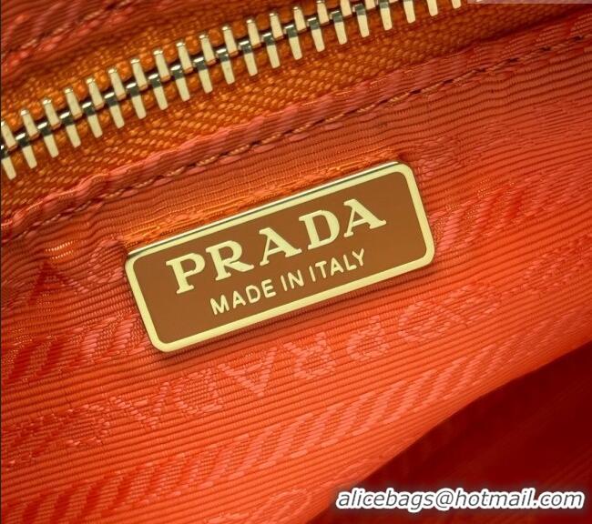 Best Price Prada Re-Edition 2005 Re-Nylon and Saffiano hobo mini bag 1N204M Orange 2025