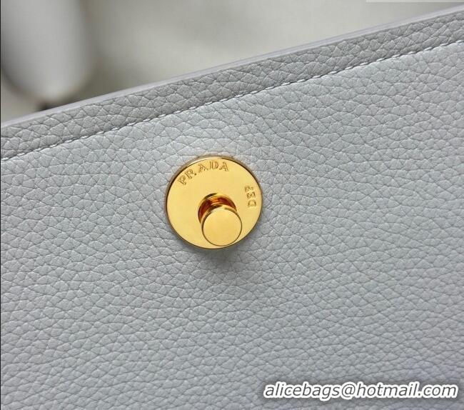 Well Crafted Prada Small leather shoulder bag 1BN022 Light Grey 2025