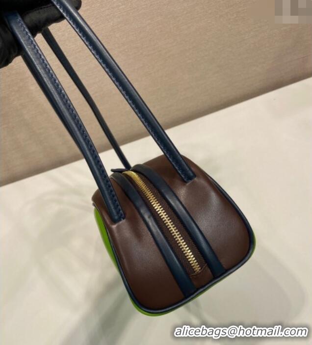 Good Product Prada Swing smooth leather shoulder bag 1BC249 Fern Green/Ebony/Baltic Blue 2025