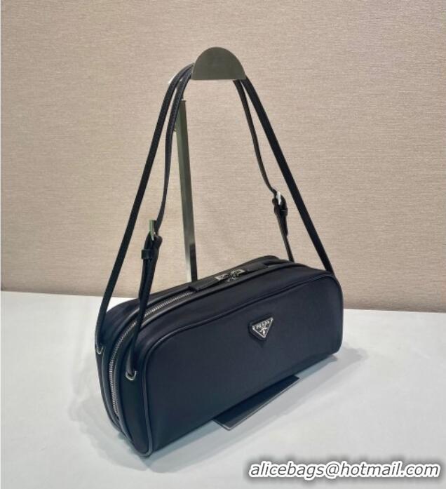 Best Price Prada Swing nylon shoulder bag 1BC249 Black 2025