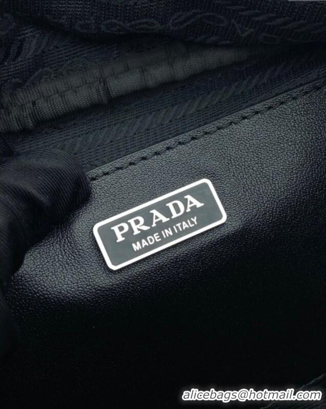 Best Price Prada Swing nylon shoulder bag 1BC249 Black 2025