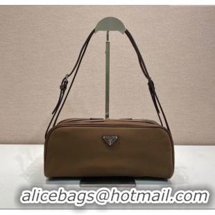Super Quality Prada Swing nylon shoulder bag 1BC249 Brown 2025