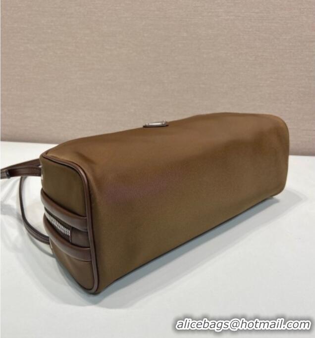 Super Quality Prada Swing nylon shoulder bag 1BC249 Brown 2025