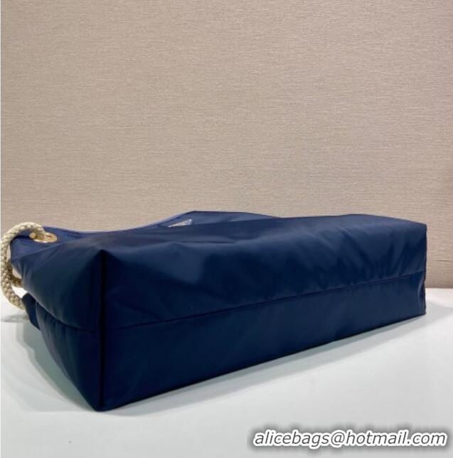 Promotional Prada Mariner large Re-Nylon shoulder bag 1BC244 Baltic Blue 2025