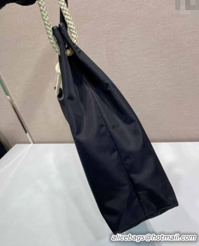 Top Quality Prada Mariner large Re-Nylon shoulder bag 1BC244 Black 2025