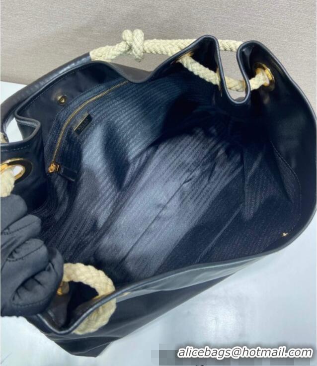 Top Quality Prada Mariner large Re-Nylon shoulder bag 1BC244 Black 2025