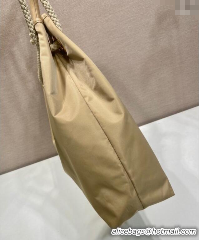 Buy Fashionable Prada Mariner large Re-Nylon shoulder bag 1BC244 Beige 2025