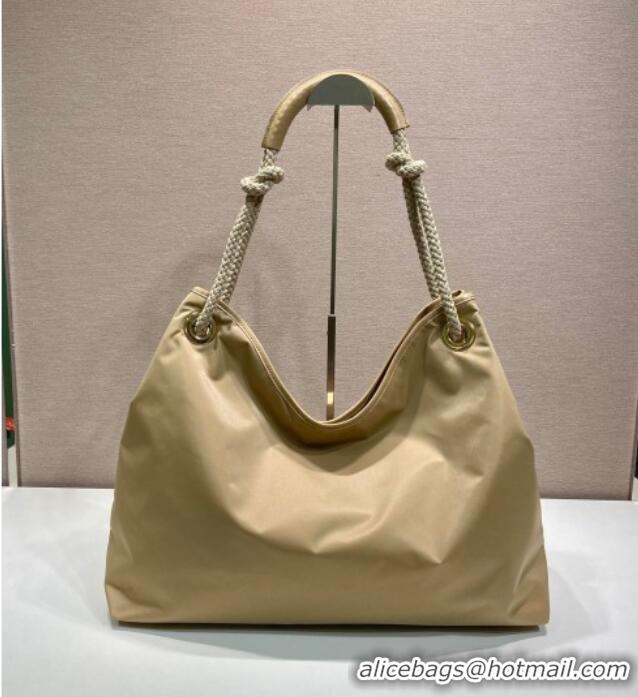 Buy Fashionable Prada Mariner large Re-Nylon shoulder bag 1BC244 Beige 2025
