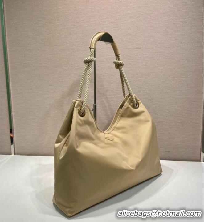 Buy Fashionable Prada Mariner large Re-Nylon shoulder bag 1BC244 Beige 2025