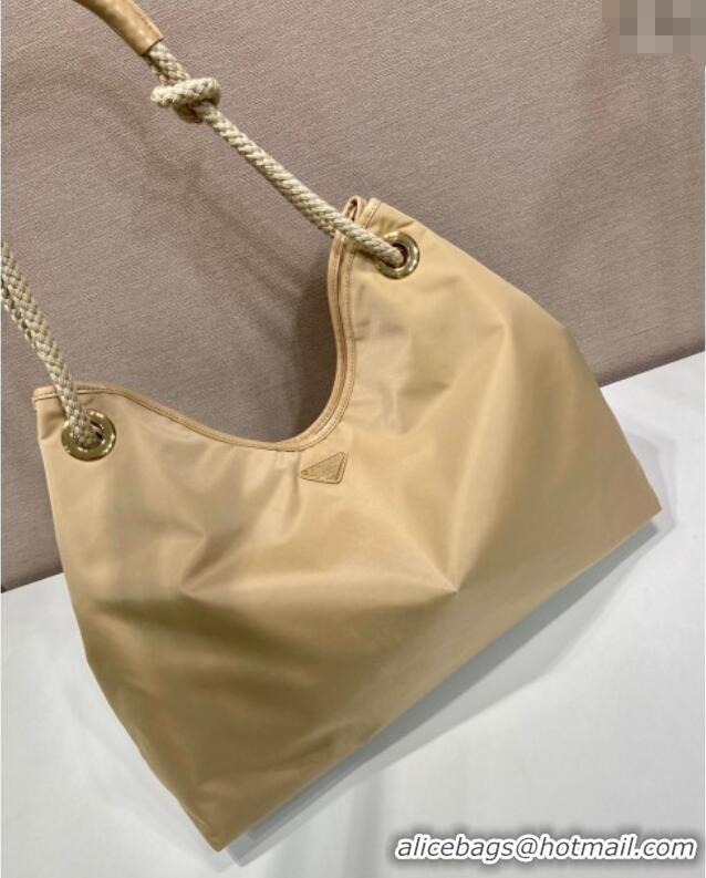 Buy Fashionable Prada Mariner large Re-Nylon shoulder bag 1BC244 Beige 2025