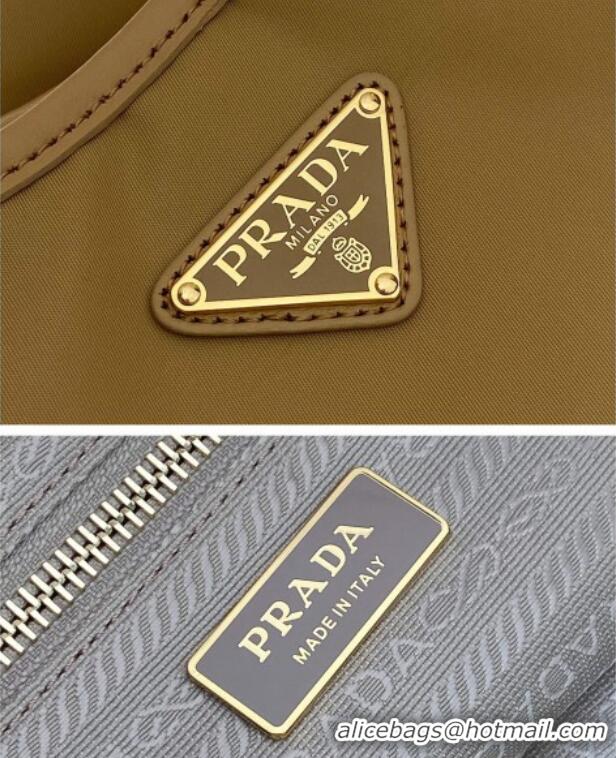 Buy Fashionable Prada Mariner large Re-Nylon shoulder bag 1BC244 Beige 2025