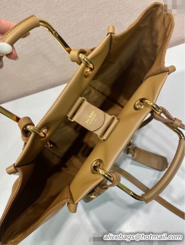 Top Grade Prada Re-Nylon tote bag 1BG578 Brown 2025